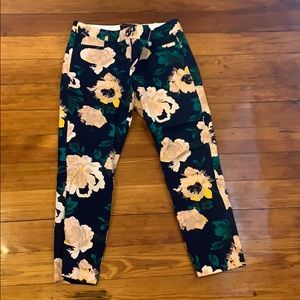 Floral banana republic pants